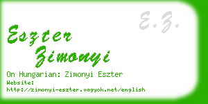 eszter zimonyi business card